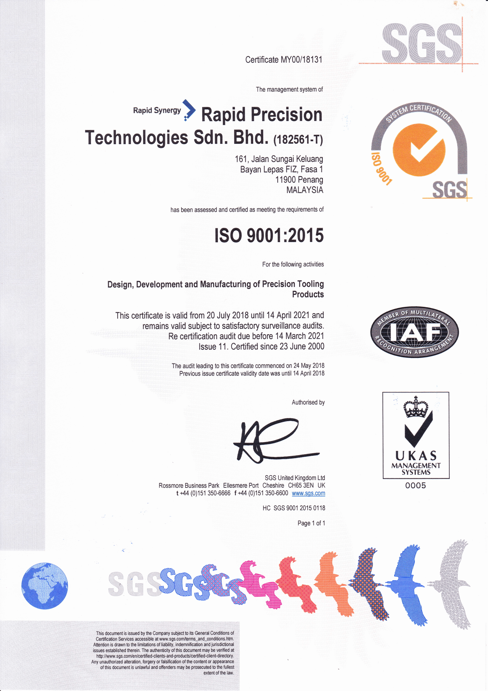 MS ISO9001:2015